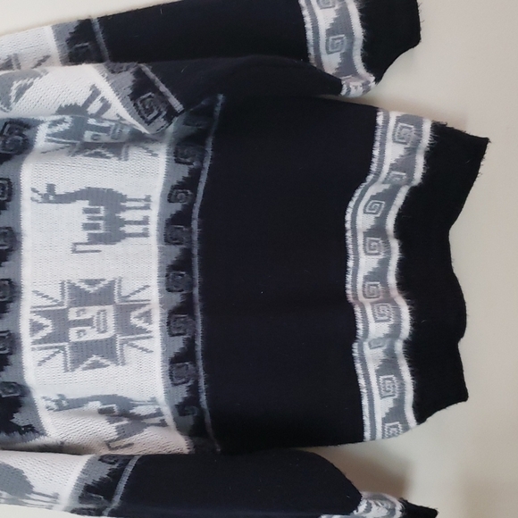 Tejidos Ruminahui Alpaca Wool blend, Sun Lama spirl crewneck sweater. - Picture 3 of 5